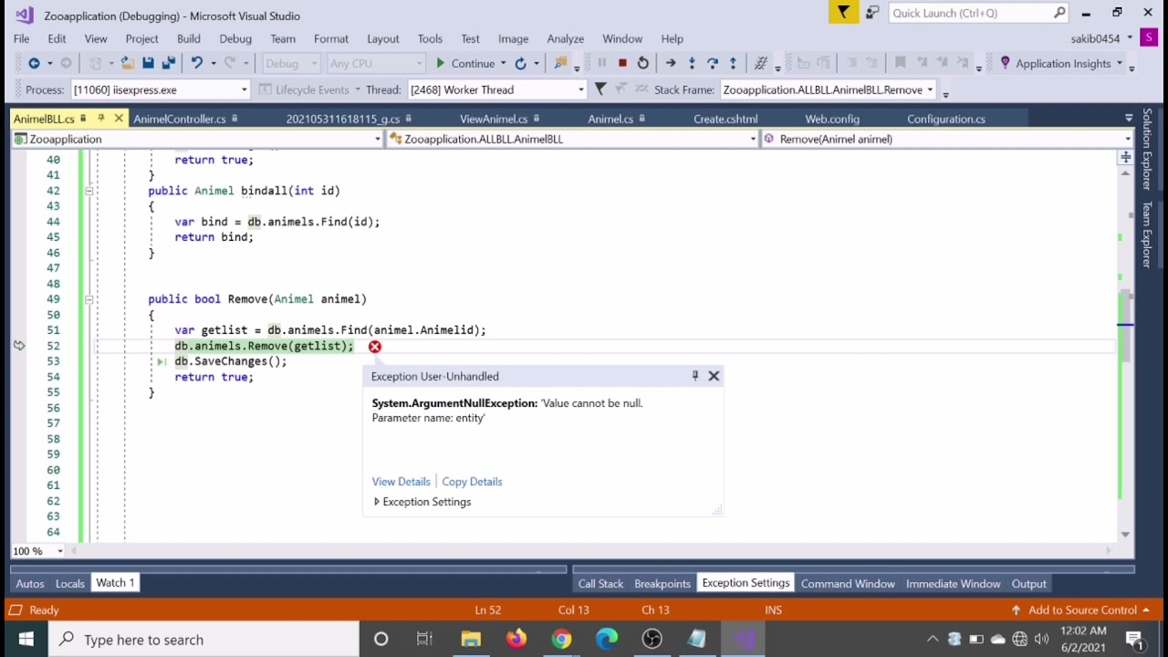 Value cannot be null parameter value. ARGUMENTNULLEXCEPTION: value cannot be null.. Value cannot be null. Parameter name: s.