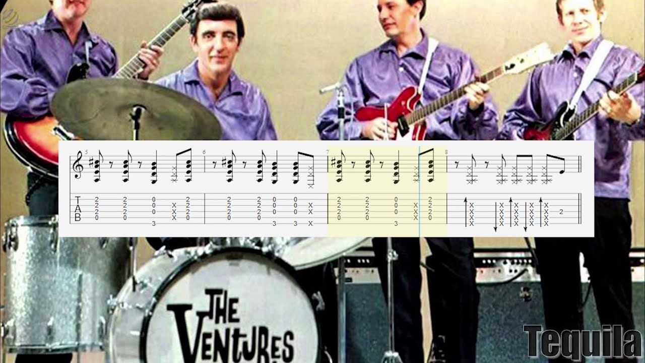 How to play " The Ventures tequila" on guitar (Tabs) Fingerstyle YouTube