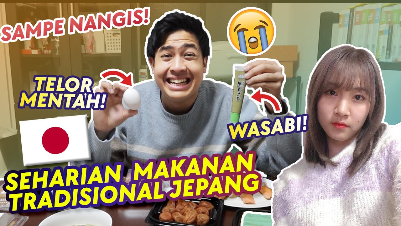 SEHARIAN MAKAN ALA ORANG JEPANG! TELOR MENTAH + WASABI😭 FT. ERIKA