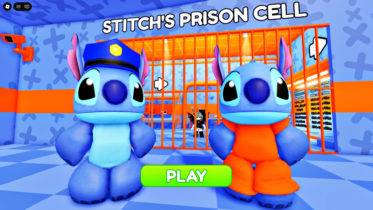 Stitch Police Vs Prisoner Prison Run! (Obby) Gameplay #roblox