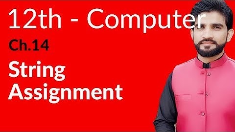 ICS Computer Part 2, Ch 14 - String Assignment - Inter Part 2 Computer