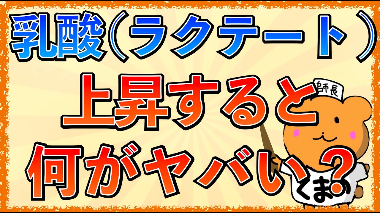 イラストで学ぶ医学！「乳酸（ラクテート）って何を表す検査値？」上昇する原因や腸管壊死で上昇する理由とは？