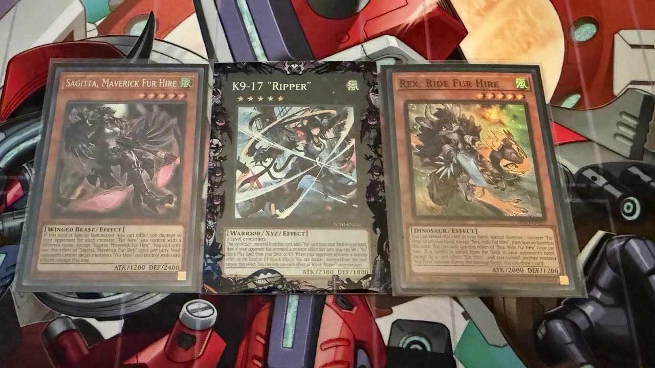 Мой профиль колоды Yu-Gi-Oh! K9 Fur Hire для 300-го YCS в феврале 2026 года готов.