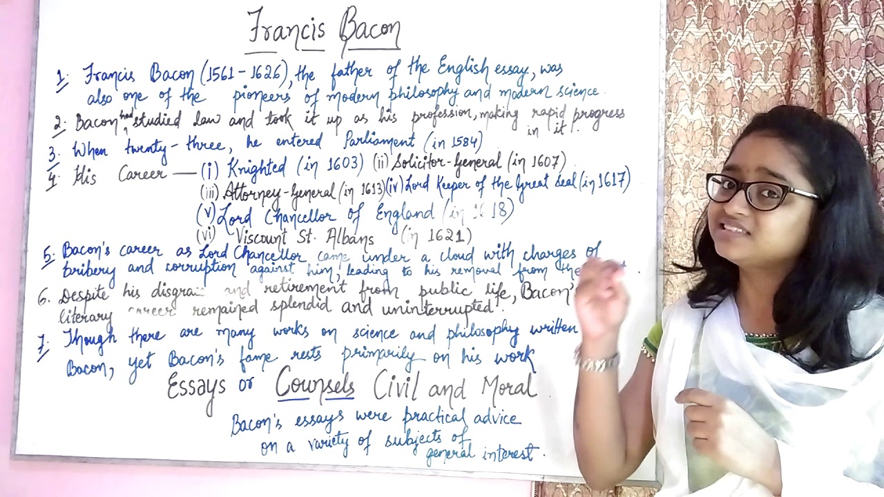 Of Studies By Francis Bacon Line By Line Explained In Hindi English Youtube