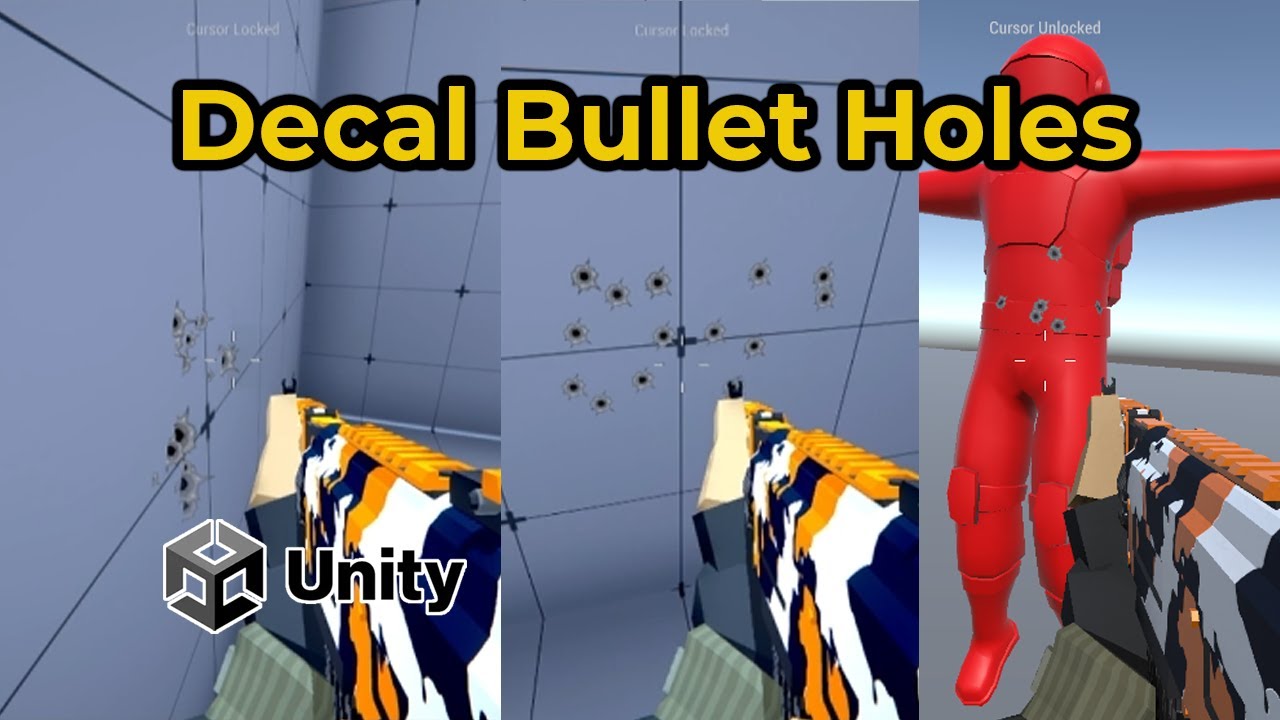 Unity FPS Tutorial | Better Bullet Holes Using Decals (Impact Effects ...