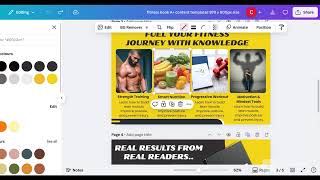 Easy way to customize amazon fitness book A+ content template - #canva screenshot 3