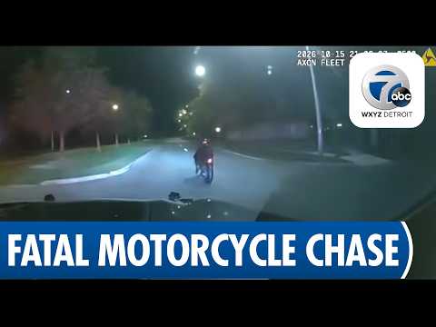 Wyandotte Police Dash Cam Shows Fatal Motorcycle Chase