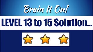 Brain It On! - Physics Puzzle Game Level 13, 14, 15 Solution. screenshot 2