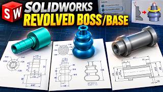 Solidworks Revolved Boss/Base command | 3D mechanical modeling #engineering #mechanicalengineering