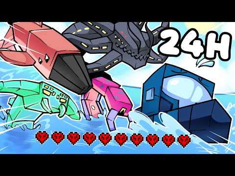 SURVIVRE 24H DANS L’OCÉAN FACE À DES MOBS TERRIFIANTS (HARDCORE)