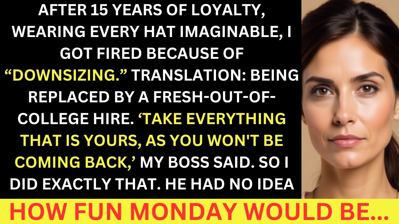 Мой босс сказал мне забрать все, что у меня было, когда он меня уволил, так я и сделал, и это все...