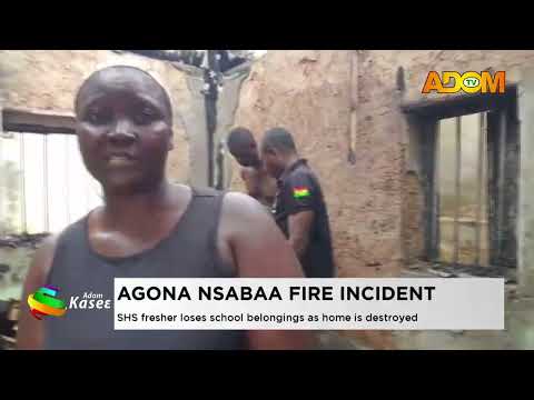 Agona Nsabaa Fire Incident: SHS fresher loses school belongings as home is destroyed - News