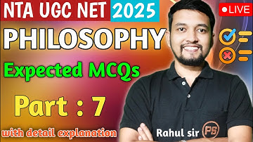Philosophy Unveiled: Mastering MCQs with Rahul Sir’s Expert Commentary Part 7