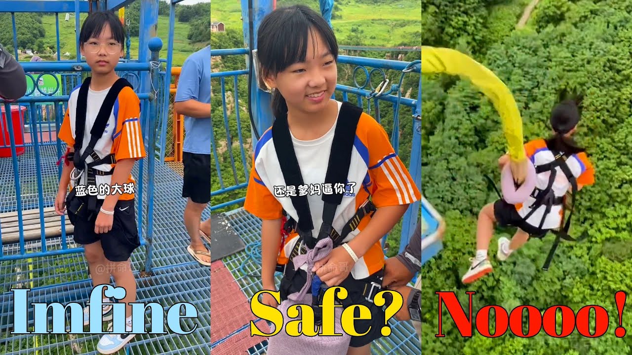 Bungee Jumping With Rope In Beautiful Place:Asmr Bungee Jumping