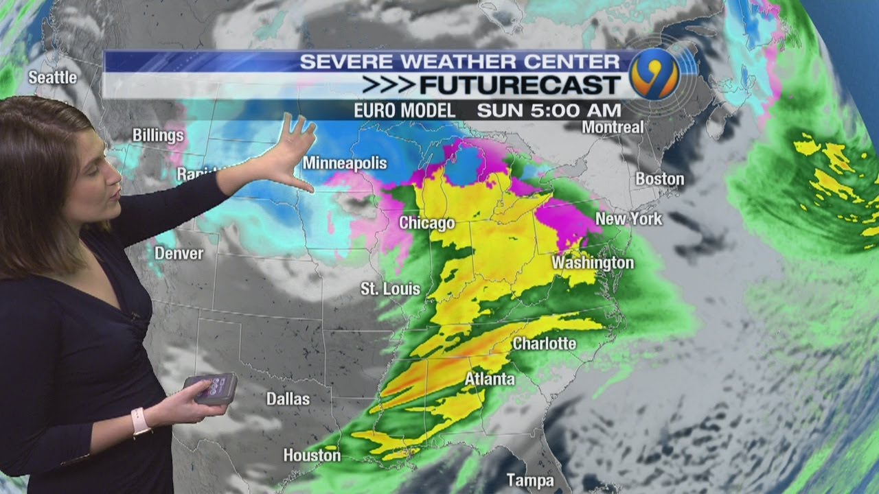 Thursday afternoon's forecast update by Meteorologist Jaclyn Shearer ...