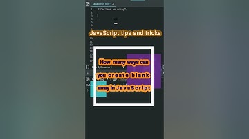 How to declare blank or empty Arrays In JavaScript #interview #shorts #javascript #jsbyjs