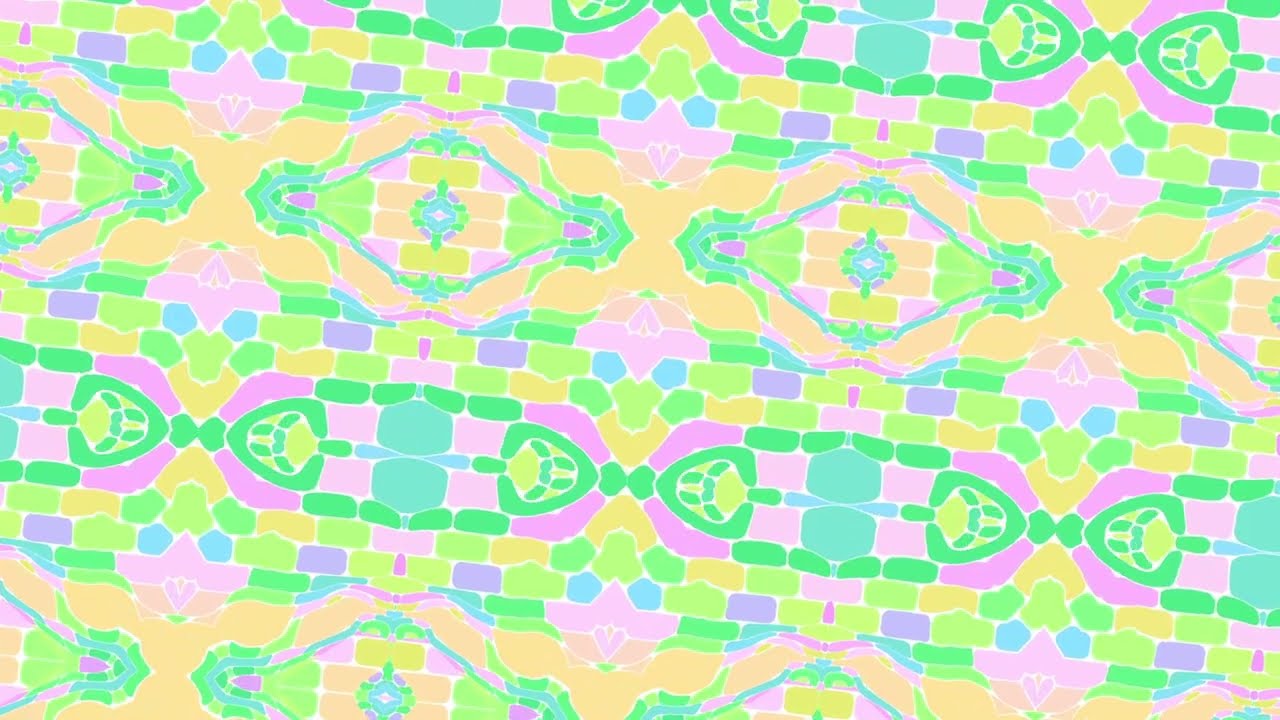 Colorful Hypnotic Mesmerizing Kaleidoscope Animation, Calm Chill Music, Meditation Yoga Sleep Study