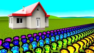 Rainbow Aughhh Family Vs Houses Garry's Mod?!