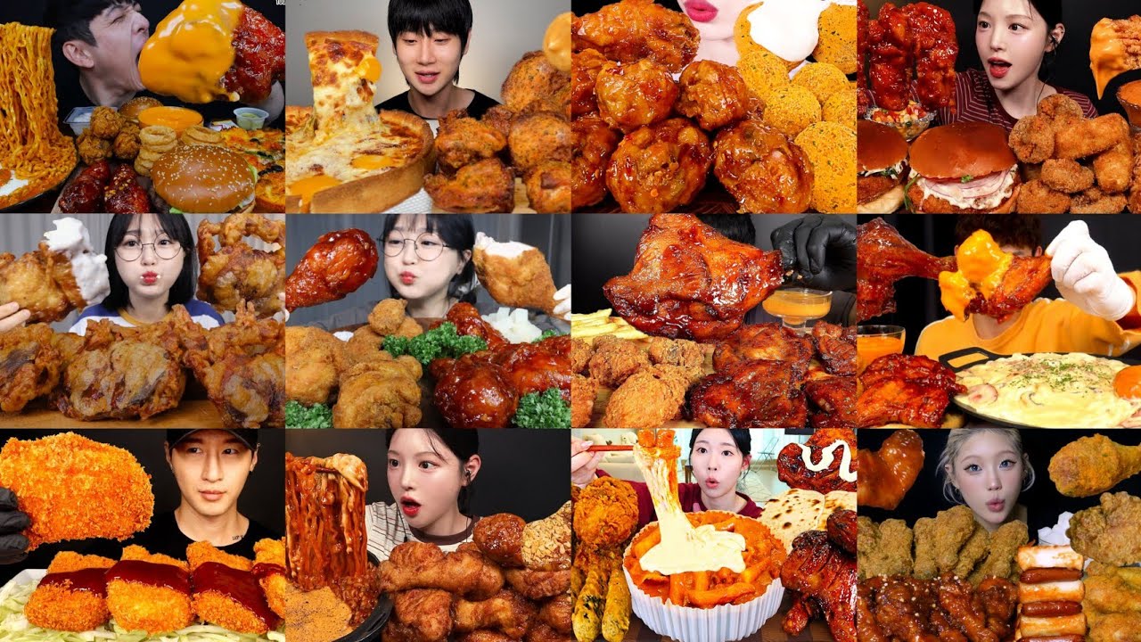 2× SPEED EATING SOUNDS | BBQ CHICKEN, FRIED CHICKEN, TTEOKBOKKI MUKBANG COMPILATION | ASMR MUKBANG