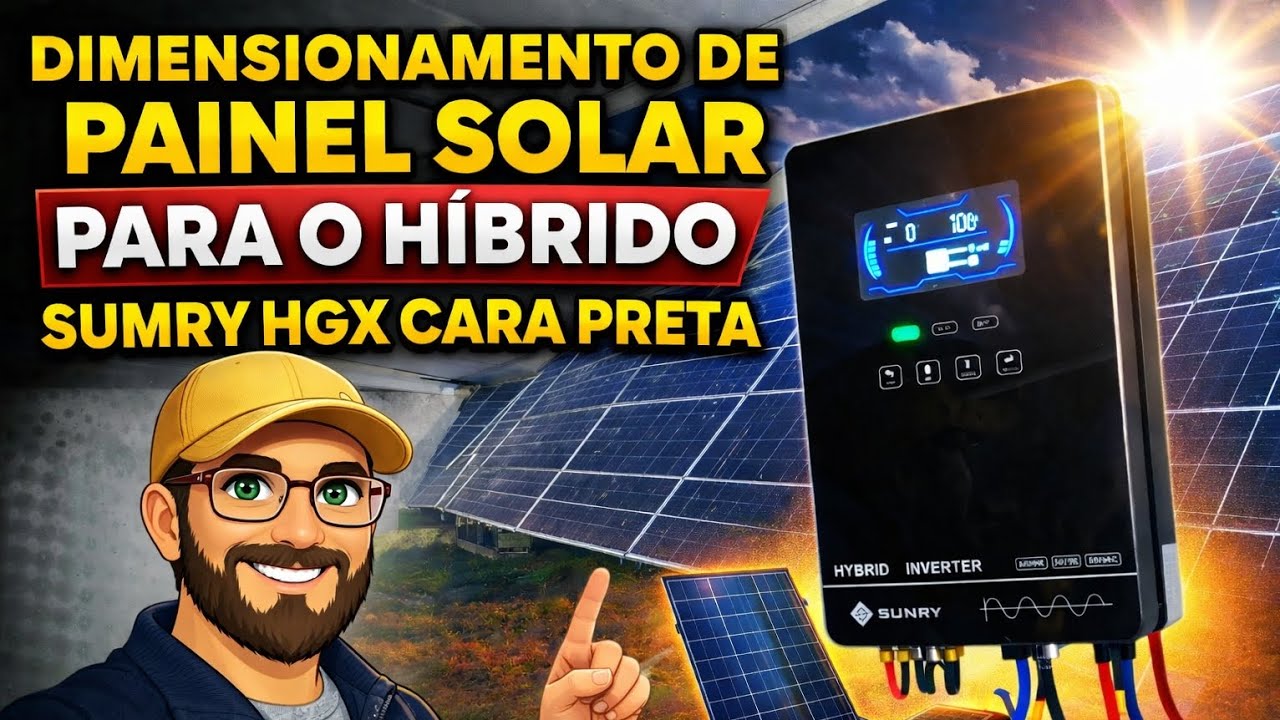 Dimensionamento de painéis Solares para o inversor híbrido HGX Sumry 