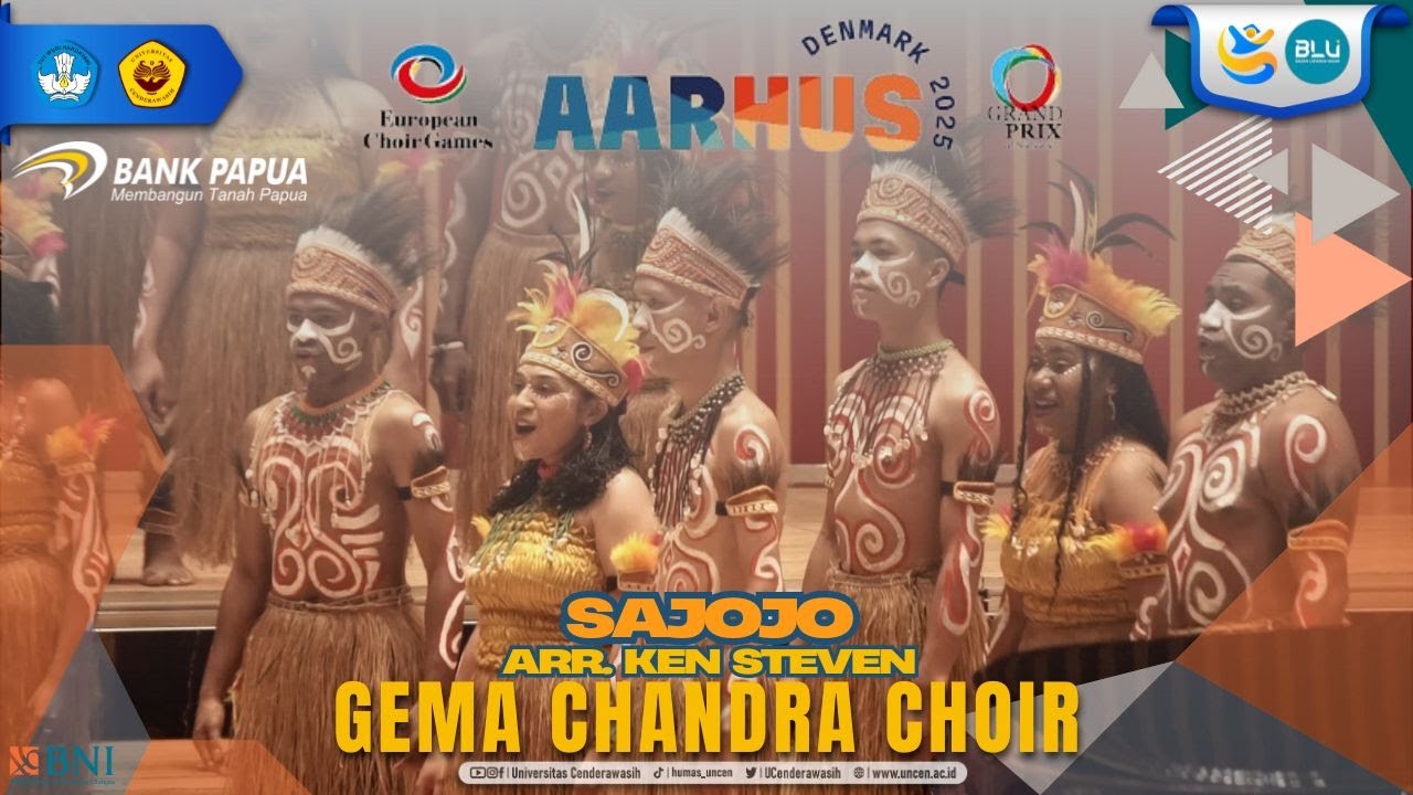 SAJOJO Arr Ken Steven by GCC Universitas Cenderawasih in Europan Choir Games. Arhus Denmark.