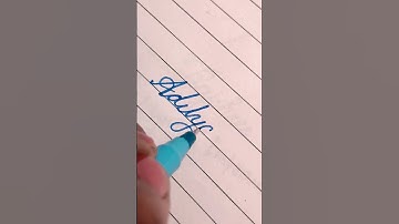 Writing a name "Aditya" in cursive writing #shorts
