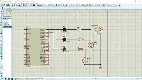 Traffic light controller 8051 in proteus ||Demo video