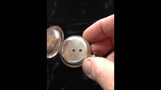 A silver pocket watch by JW Benson of London. Late Victorian, working with key.