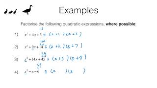 A4e BossMaths Factorising quadratics Video 1 of 2