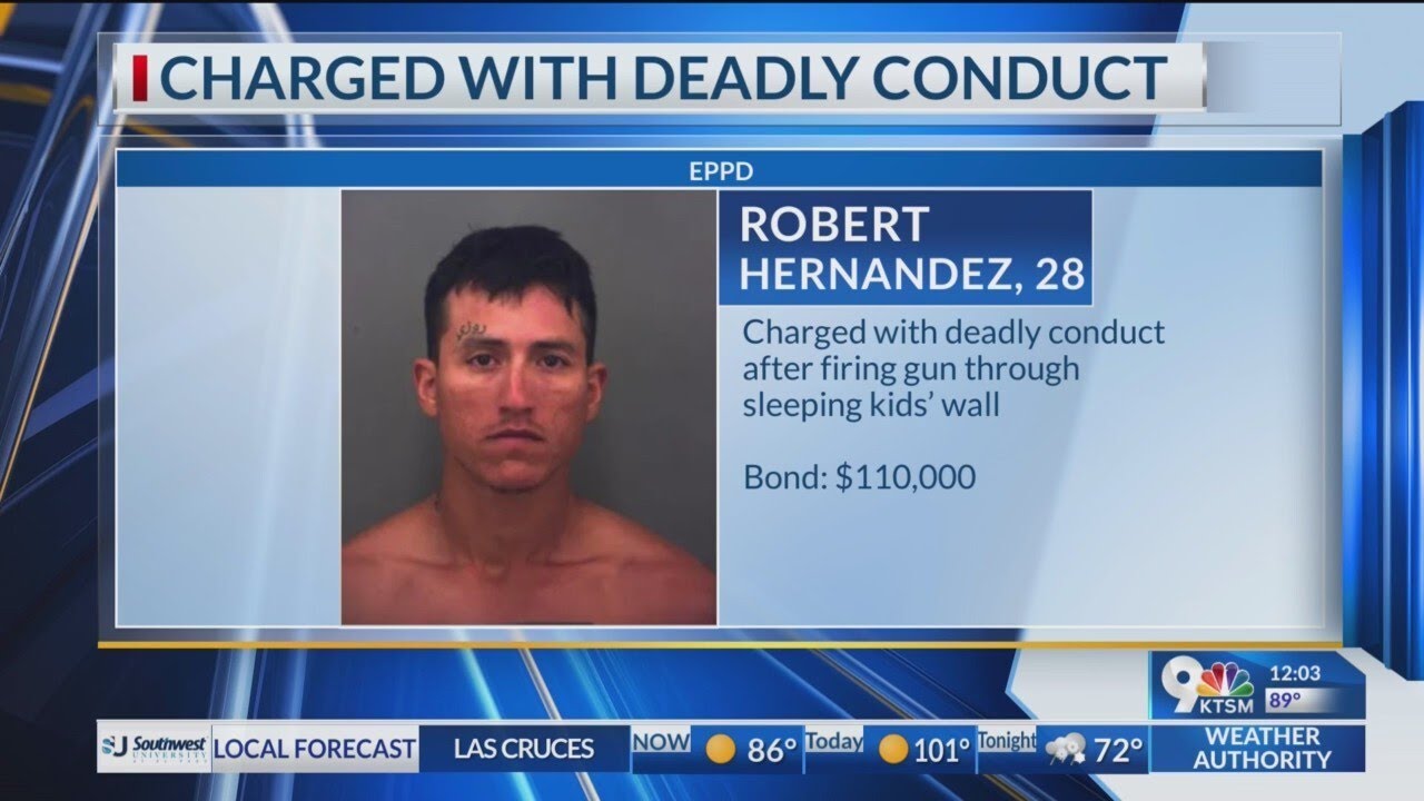 El Paso man charged with deadly conduct after firing gun through ...