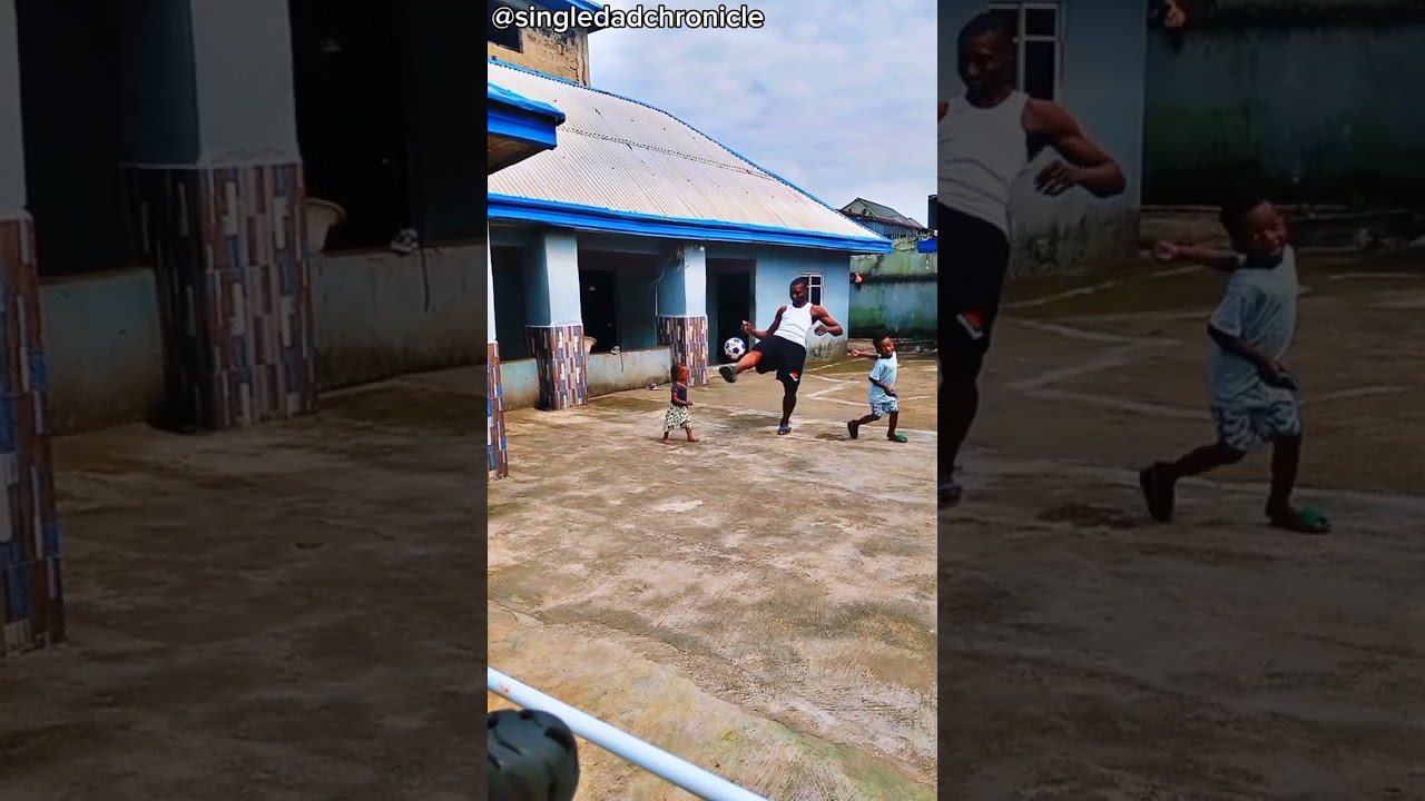 Single Dad having fun with his kids. 