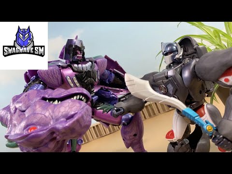 Transformers BEAST WARS Stop Motion - MP32 Optimus Primal vs MP43 Megatron Kingdom Stop Motion