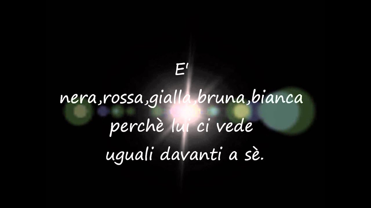 Di Che Colore è La Pelle Di Dio Viva La Gente Testo