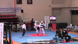 68Kg Quarterfinal Yunus Emre Sayan Vs Kaan Tok 2014 Turkish Junior Tkd Championships