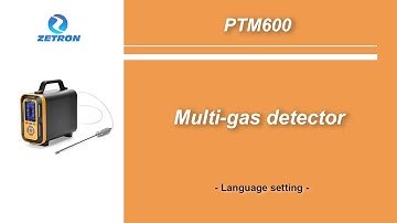 PTM600 Portable Gas Detector Language Setting