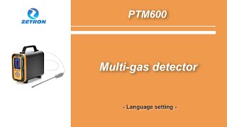 PTM600 Portable Gas Detector Language Setting