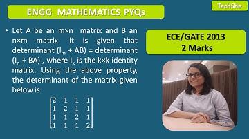 MATHEMATICS | GATE 2013 | ECE | PYQs