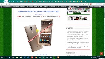 Huawei Clone Mate 9 pro Flaash File MT6580 5.1 Hang Logo Display Fix Firmware Stock Rom