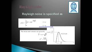 NOISE MODELS IN DIGITAL IMAGE PROCESSING