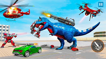 Police Truck Robot Game – Dino Robot Car Games 3d video | Robot 2021 gameplay | 3D robot gameplay