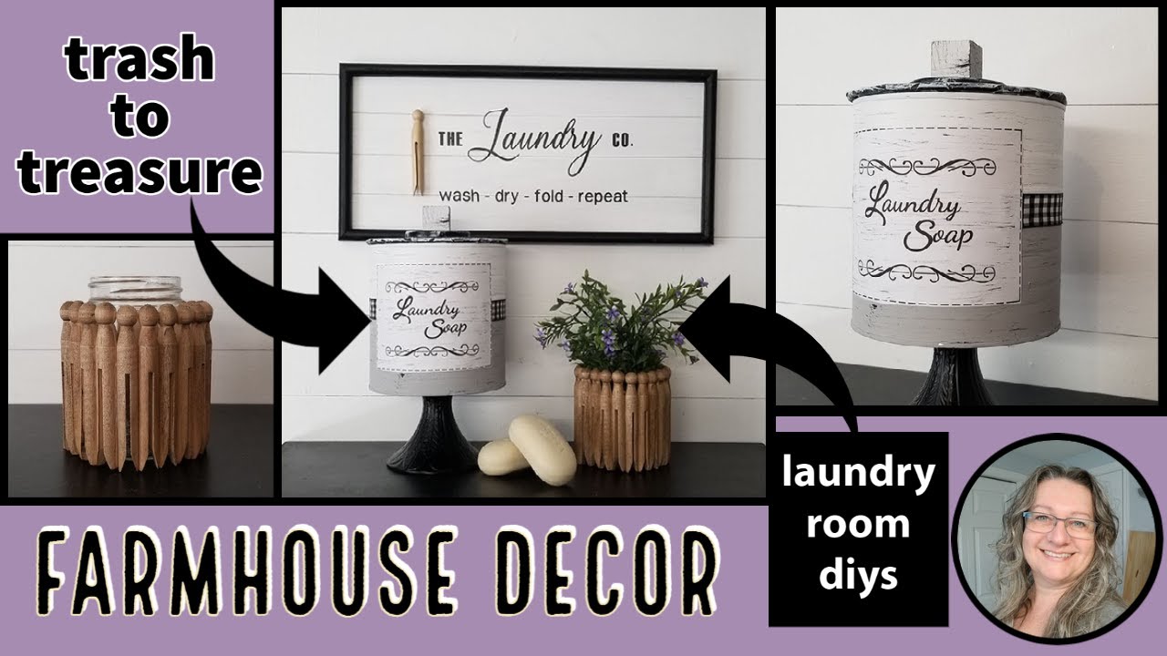 Farmhouse Laundry Room Decor~Using Trash to Create Treasure~Farmhouse ...