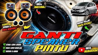 CARA GANTI SPEAKER PINTU HONDA JAZZ || UPGRADE SPEAKER JAZZ GE 8 || SPEAKER SPLIT ADS 6.5 INCH