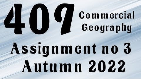 AIOU Code 409 Solved Assignment No.3 Autumn 2022 #aiou #aiousolveassignments