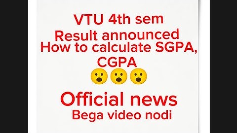 vtu 4th sem result announced||vtu result||vtu 4th sem||vtu updates||