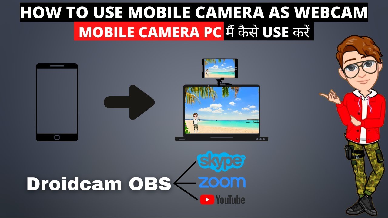 how to use mobile camera as webcam in OBS YouTube