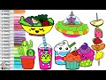 Crayola Cuteness Overload Coloring Book Page Compilation Cupcakes Alien Fruit Cute Cactus