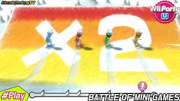 [Kids]Wii Party U - Battle of mini games (Master CPU,Eng Sub) Player Nick vs Jianjun vs Rie vs Clara