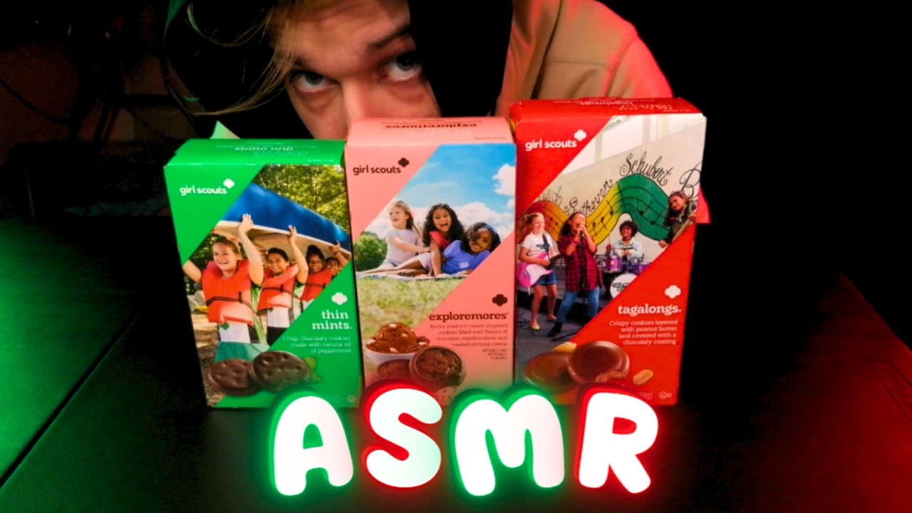 ASMR Eating Girl Scout Cookies (Cookie Crunching Mukbang)