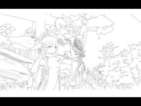 途中であきらめたやつ。[雷電将軍][アニメーション]