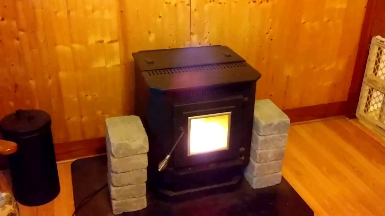 Englander pellet stove - YouTube